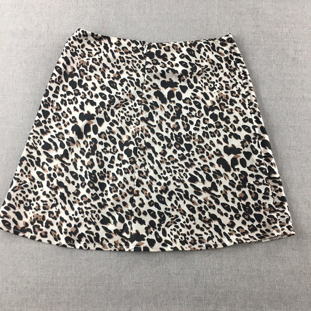 NEW Thatssofetch Womens Mini Skirt Size 6 White Dot A-Line