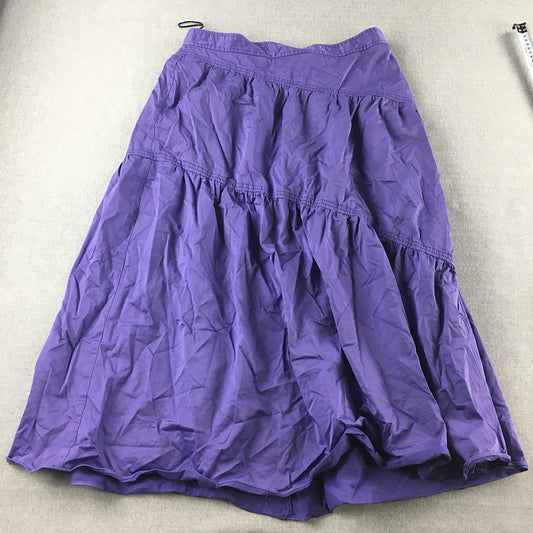 Veronika Maine Womens Maxi Skirt Size 14 Purple A-Line