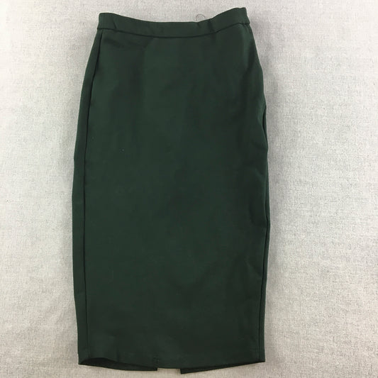 Paper Heart Womens Pencil Skirt Size 6 Dark Green Midi