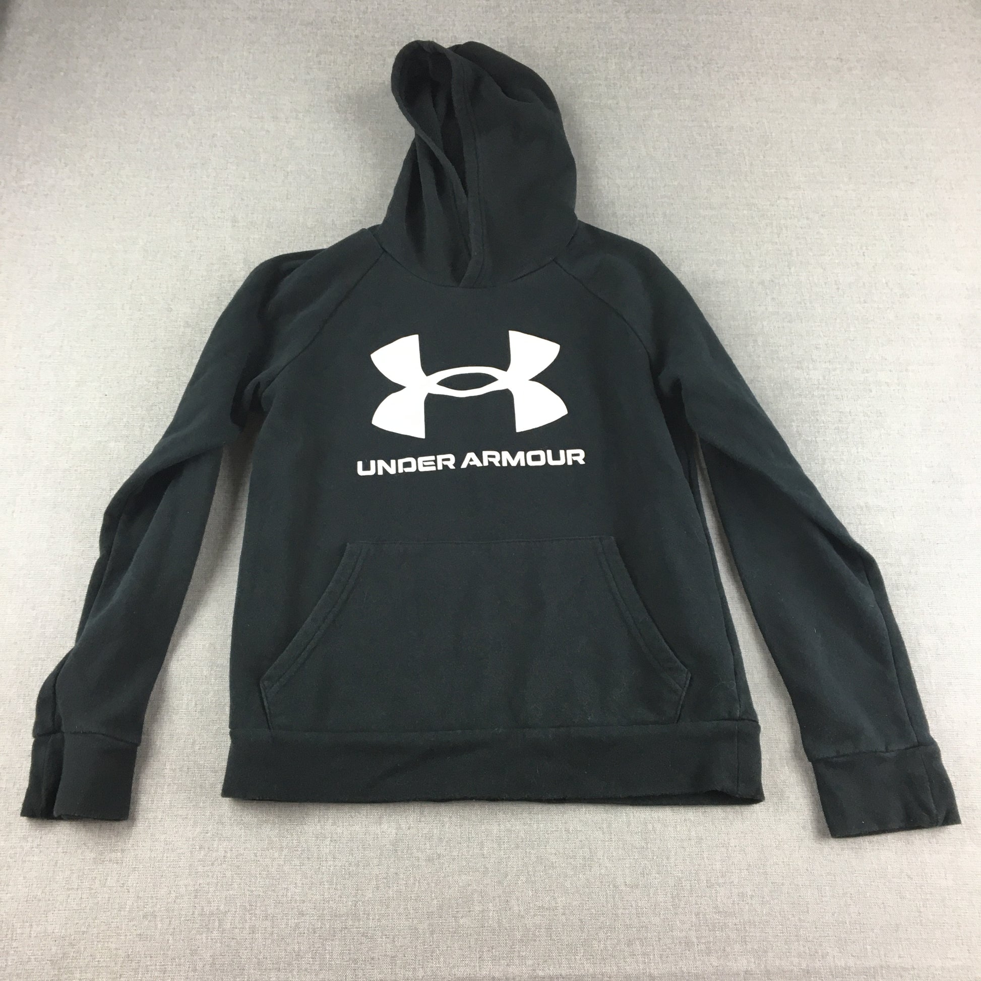 Under Armour Kids Boys Hoodie Sweater Youth Size L Black Logo Jumper –  Fashion Thrift Store