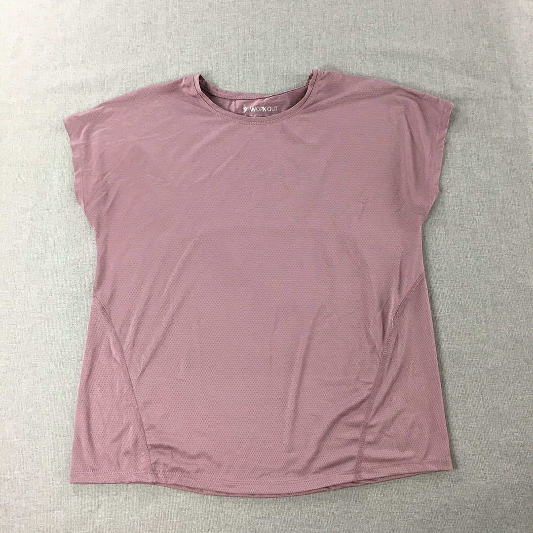 Primark Womens Workout T-Shirt Size S (10) Pink Short Sleeve Top