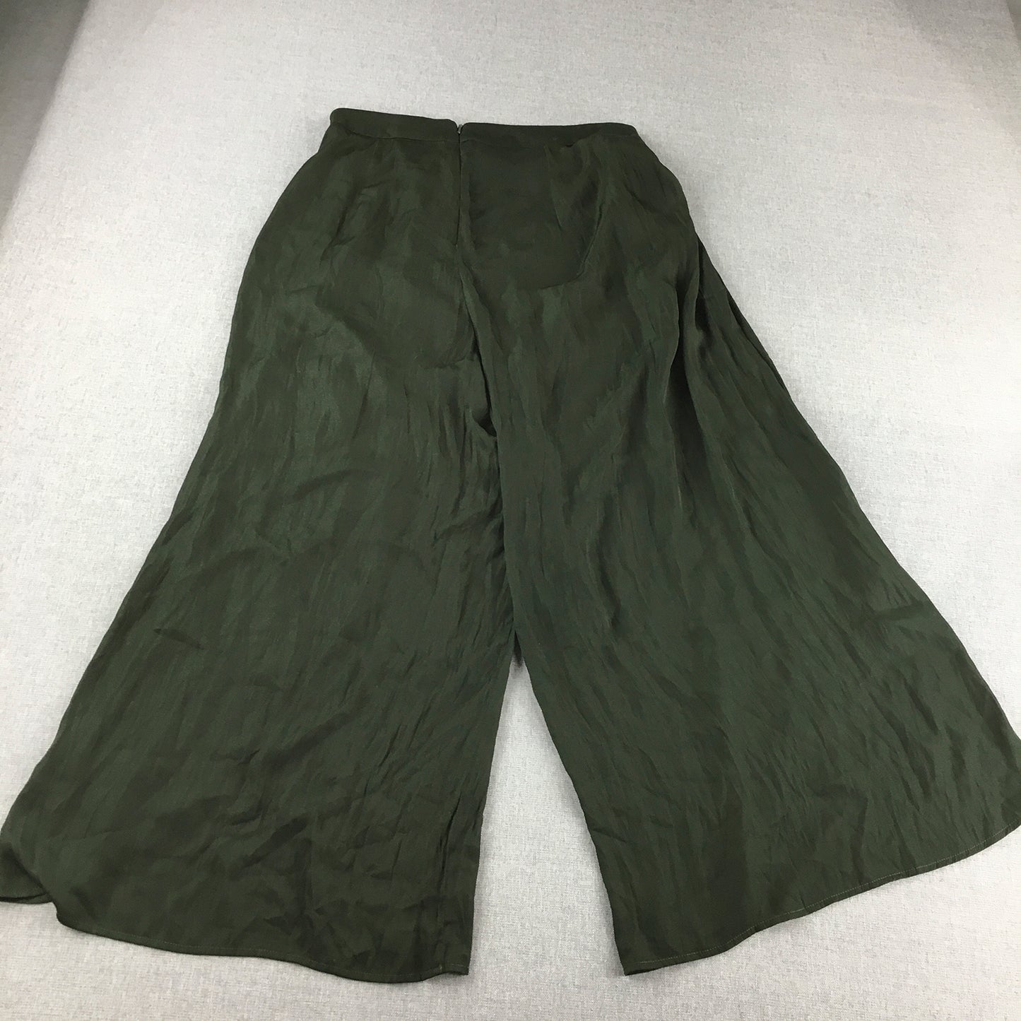 Shieke Womens Pants Size 12 Green Wide Leg Zip