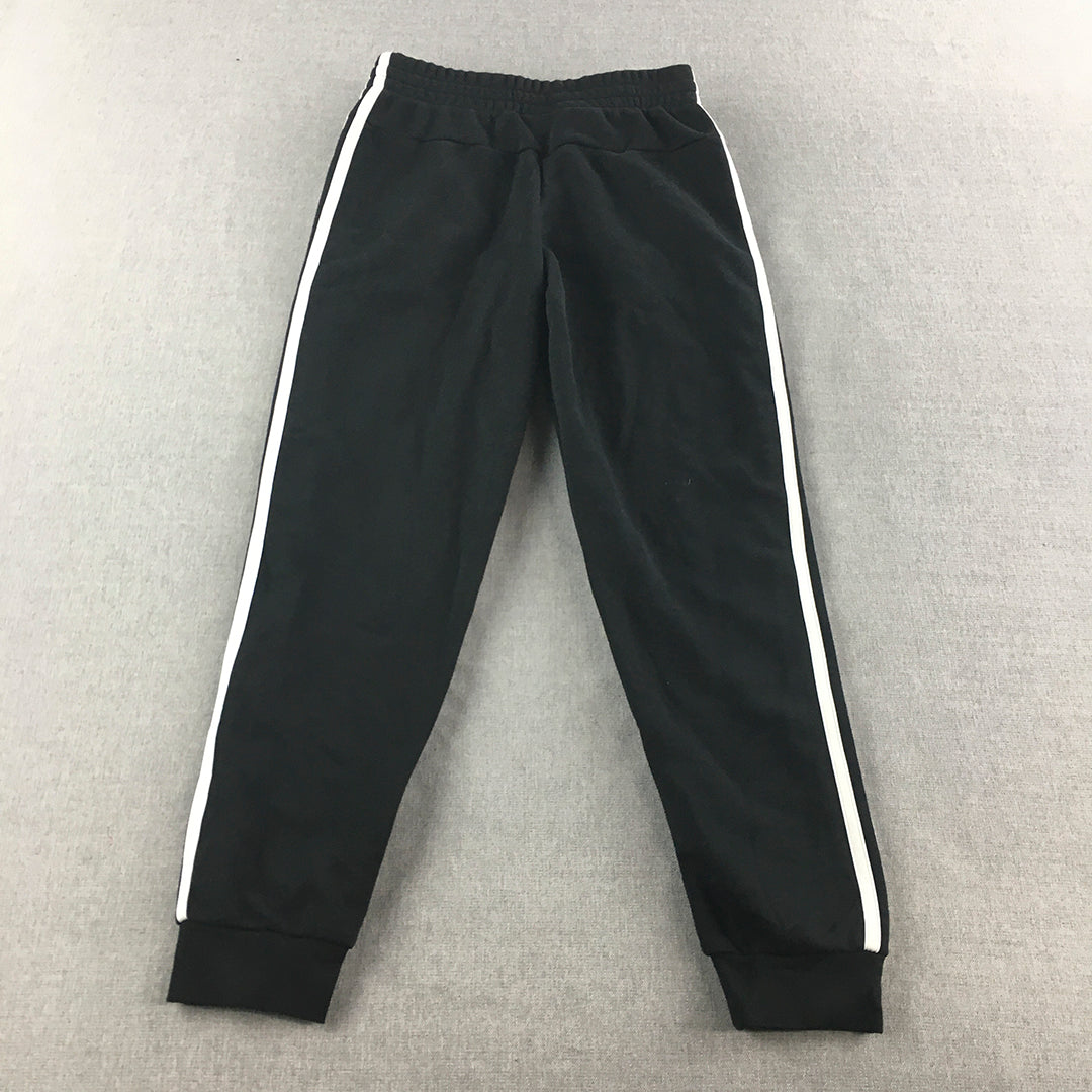 Adidas Kids Boys Tracksuit Pants Size 10 - 11 Years Black Logo Jogger