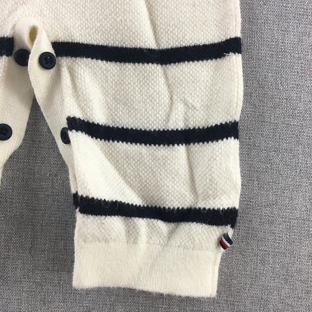 Tommy Hilfiger Baby Bodysuit Size 1 White Long Sleeve Striped One-Peice