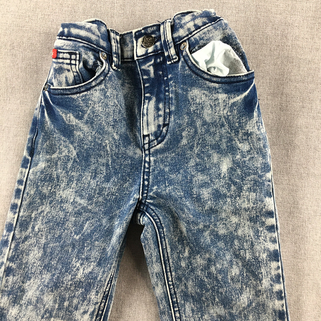 Lee Cooper Kids Boys Jeans Size 6 Blue Stone Wash Skinny Denim