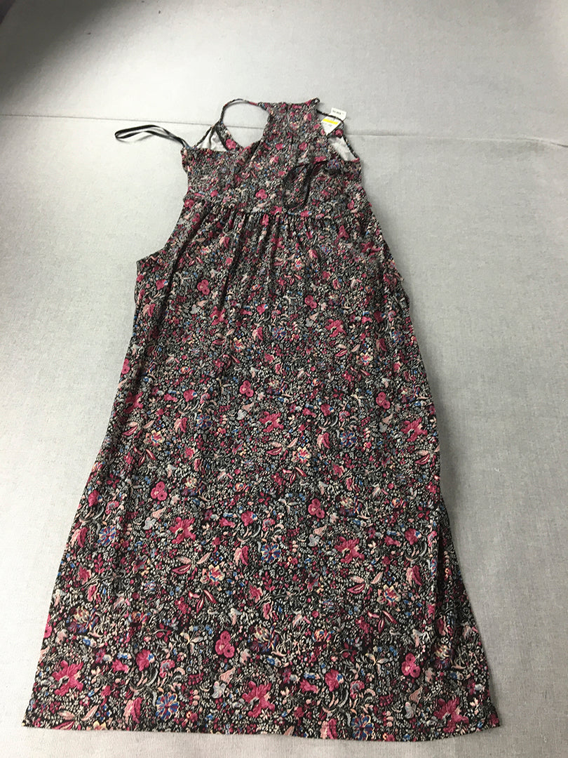 NEW BCB Generation Womens Dress Size M Black Pink Floral Sleeveless Knee Length