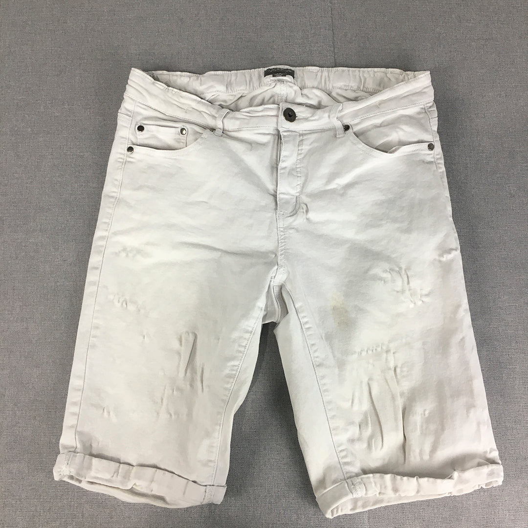 Autograph Womens Shorts Size 14 (W32) White Pockets Bermuda