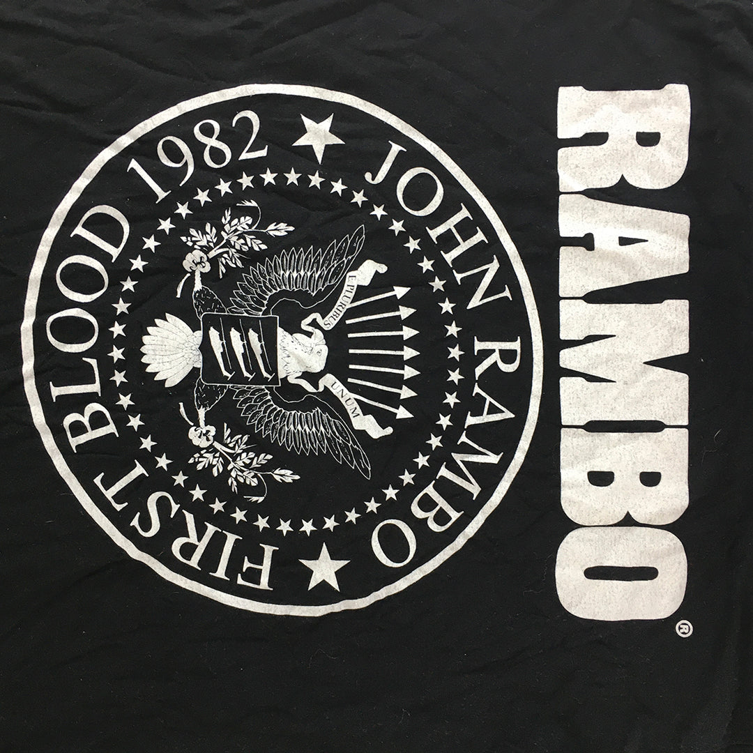 John Rambo Mens T-Shirt Size L Black Licensed Movie Tee