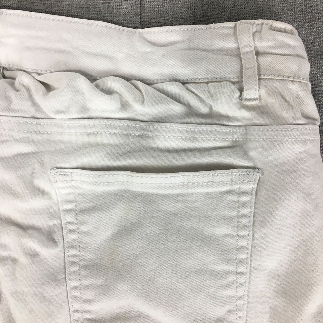 Autograph Womens Shorts Size 14 (W32) White Pockets Bermuda