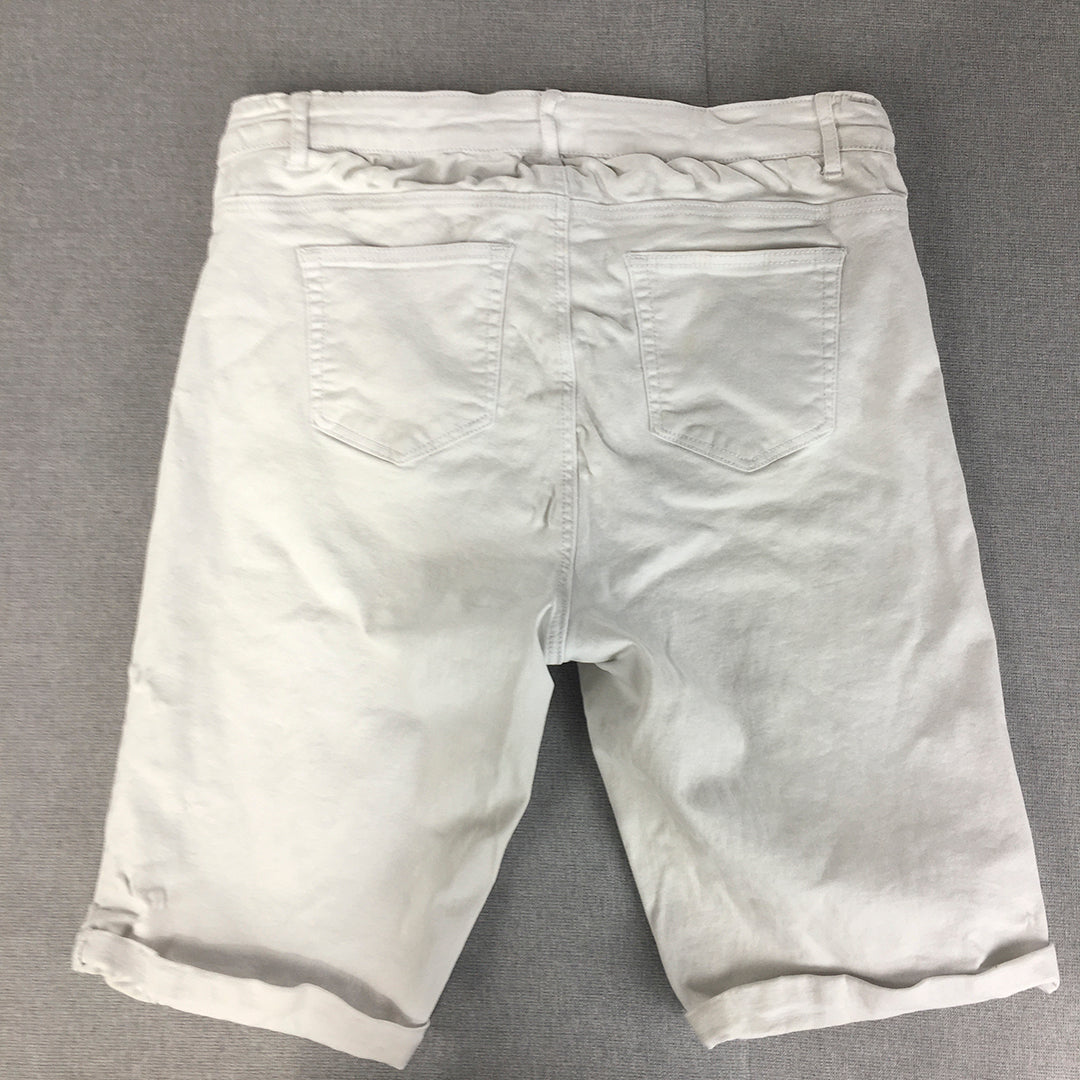 Autograph Womens Shorts Size 14 (W32) White Pockets Bermuda