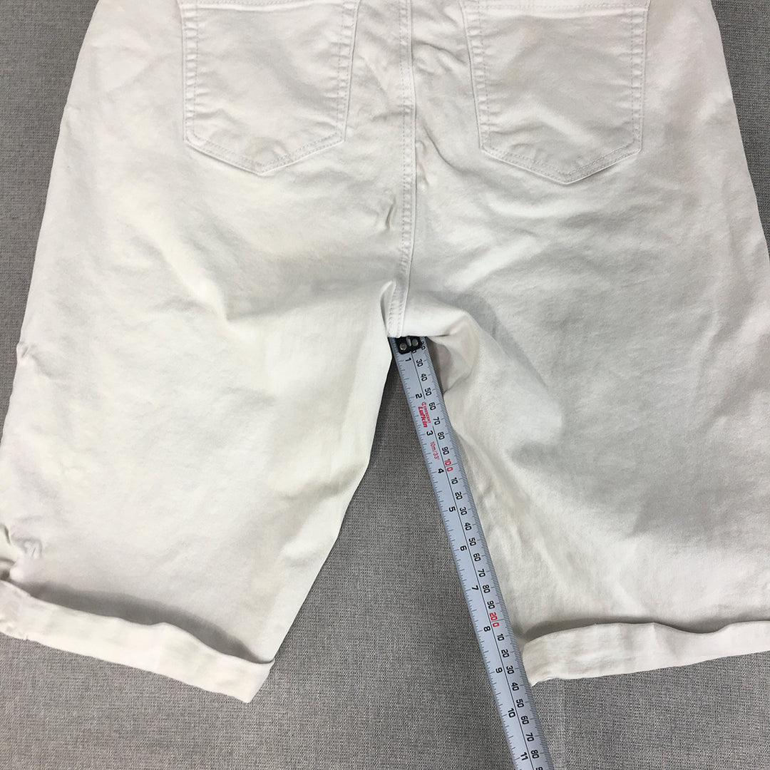 Autograph Womens Shorts Size 14 (W32) White Pockets Bermuda