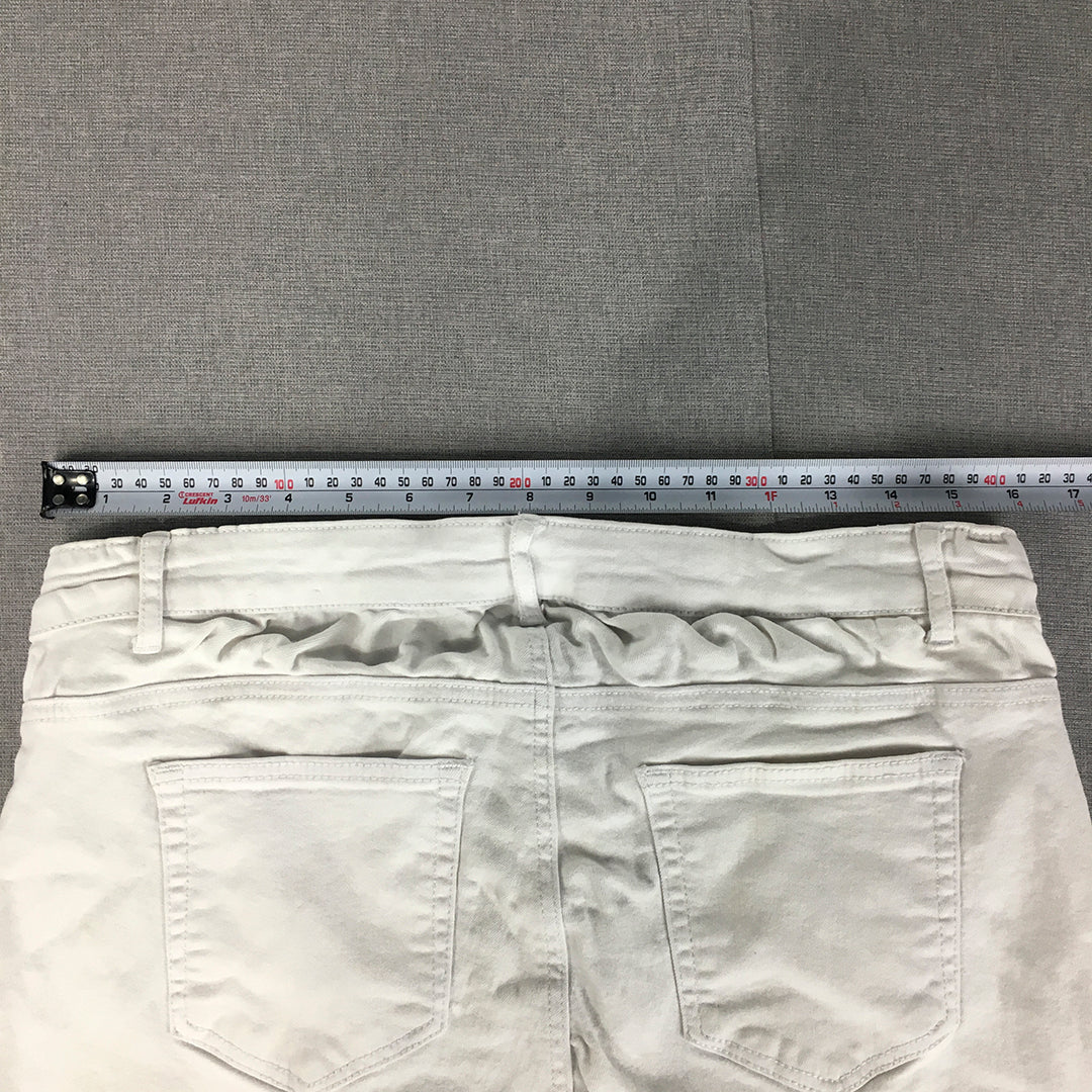 Autograph Womens Shorts Size 14 (W32) White Pockets Bermuda