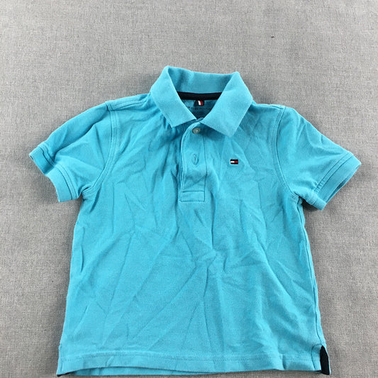 Tommy Hilfiger Kids Boys Polo Shirt Size 2 - 3 Years Toddler Blue Logo Rugby