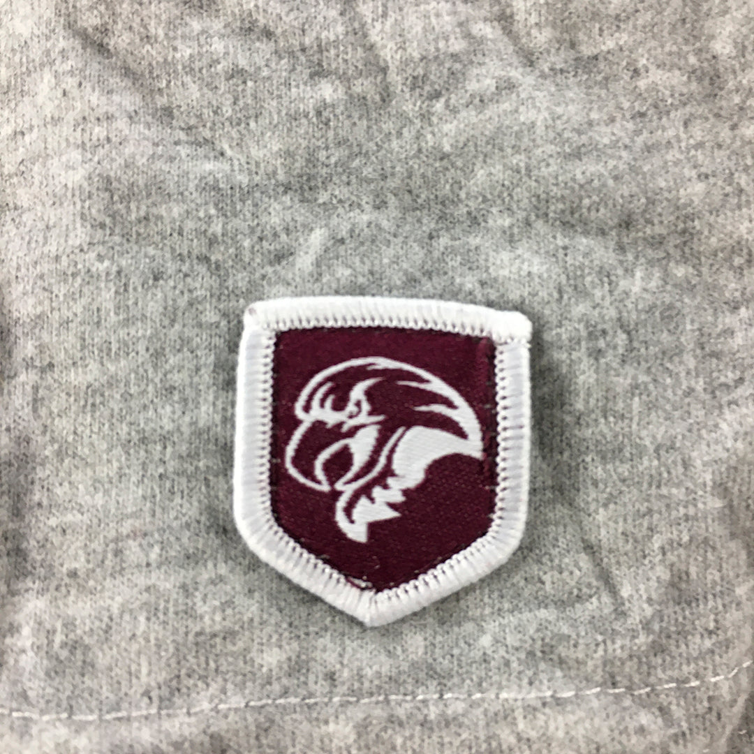 Manly Sea Eagles Mens Shirt Size M Grey Embroidered Logo Long Sleeve Pullover