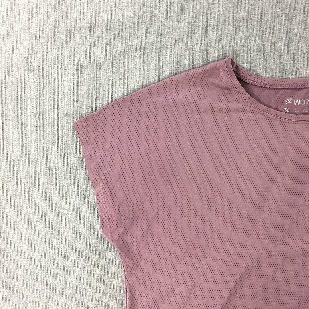 Primark Womens Workout T-Shirt Size S (10) Pink Short Sleeve Top