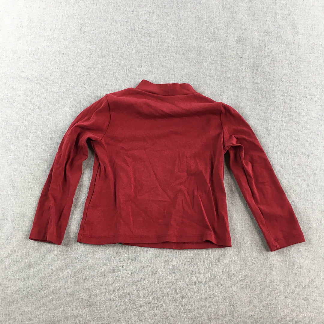 H&M Kids Boys Top Size 3 - 4 Years Red Toddler Long Sleeve Pullover Shirt