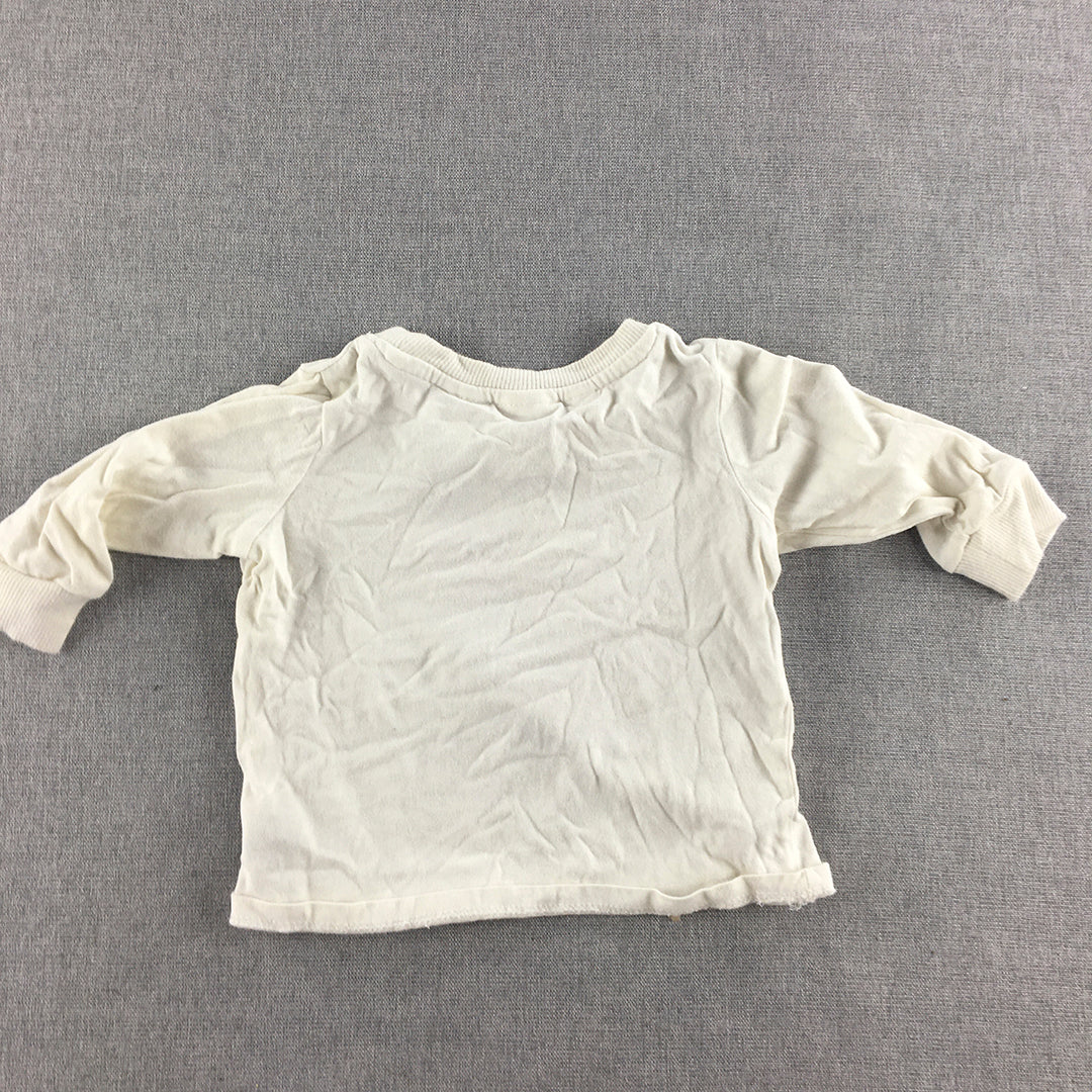 The Tale Of Peter Rabbit Baby Top Size 0 (6 - 12 Months) White Long Sleeve