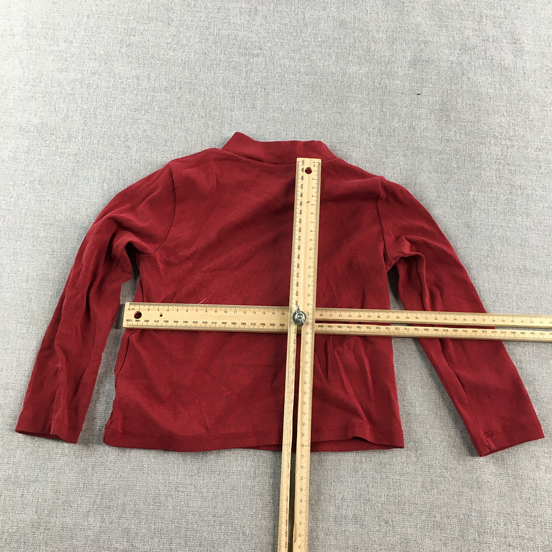 H&M Kids Boys Top Size 3 - 4 Years Red Toddler Long Sleeve Pullover Shirt