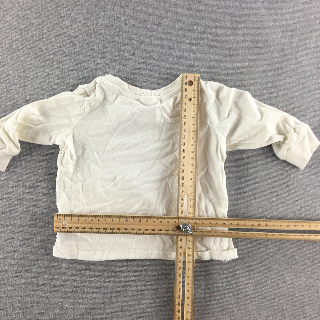 The Tale Of Peter Rabbit Baby Top Size 0 (6 - 12 Months) White Long Sleeve