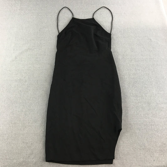 Rosebullet Womens Dress Size 12 Black Sleeveless Midi