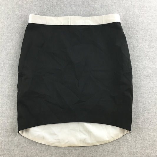 Harvey Who Womens Mini Skirt Size 8 Black Straight