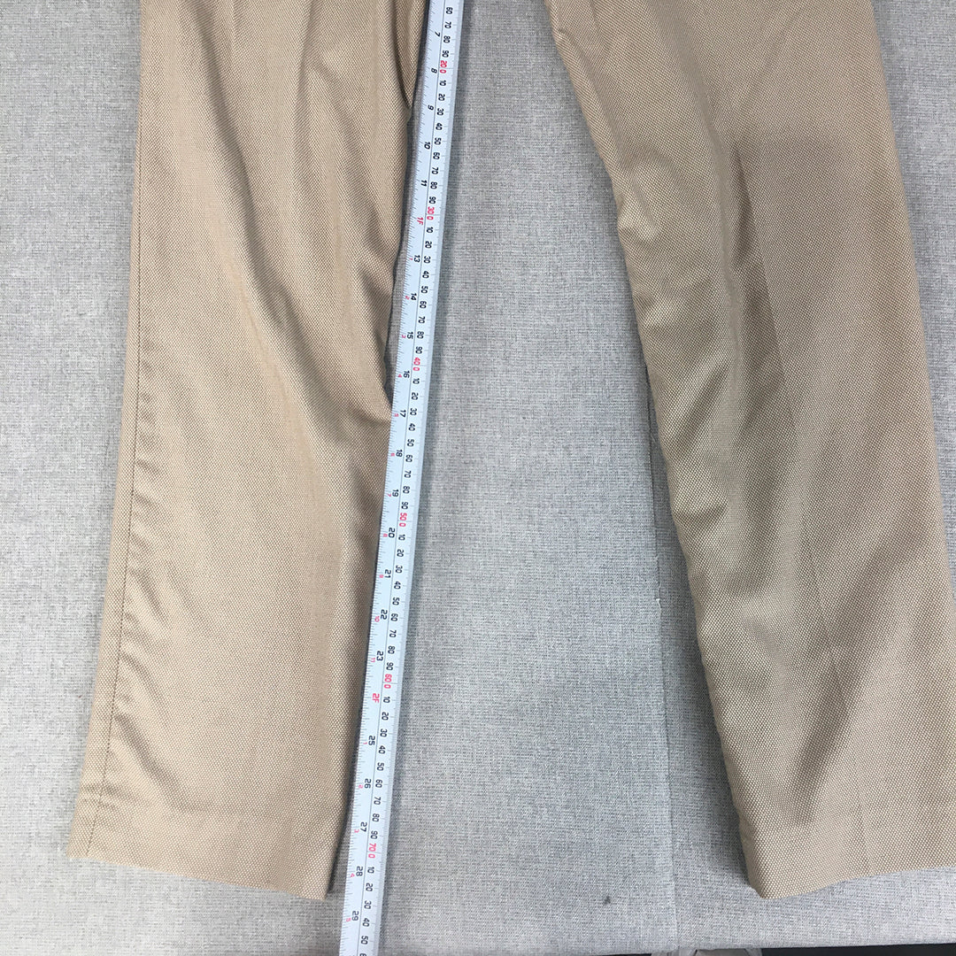 Zara Mens Chino Pants Size 31 Brown Pockets Slim Fit Trouser