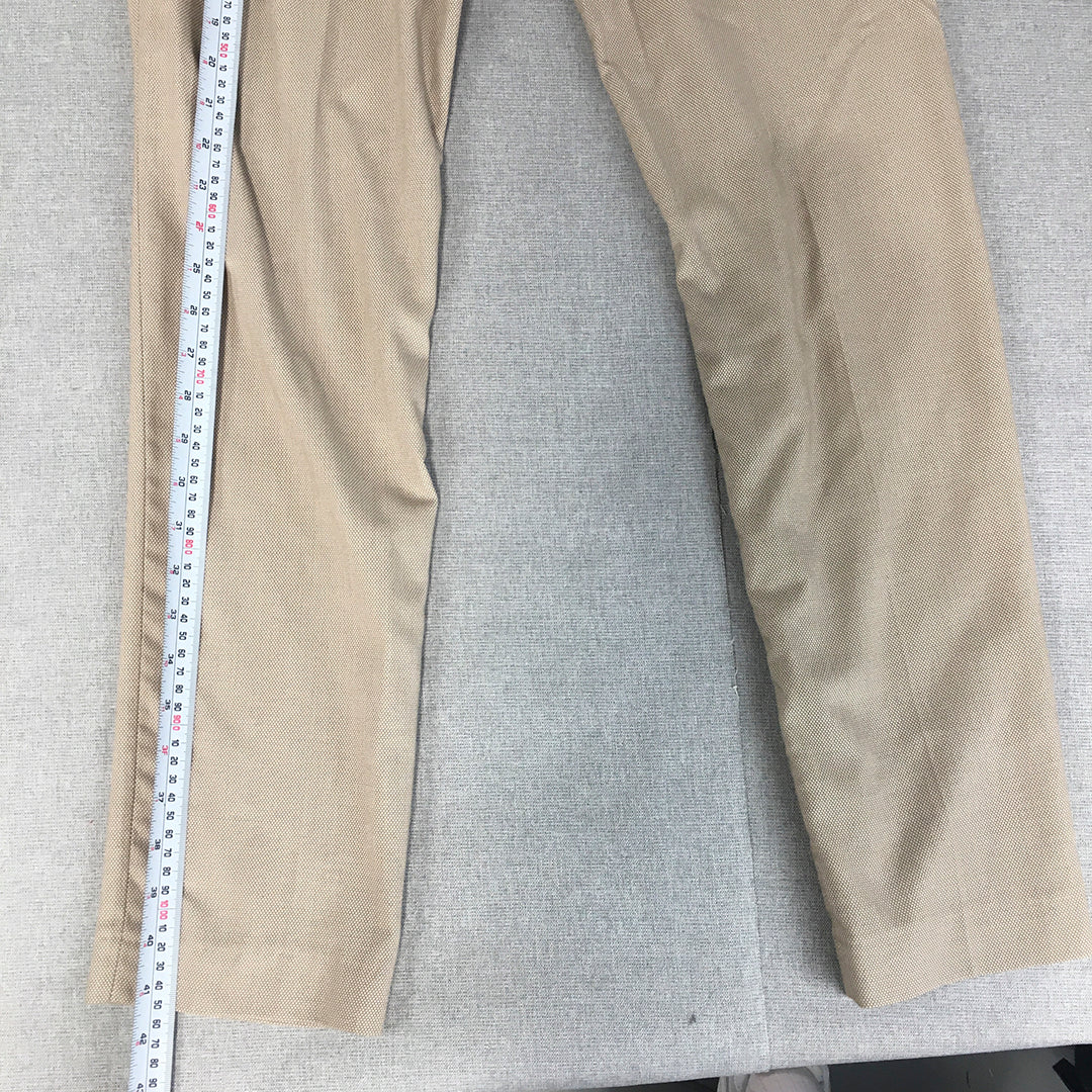 Zara Mens Chino Pants Size 31 Brown Pockets Slim Fit Trouser