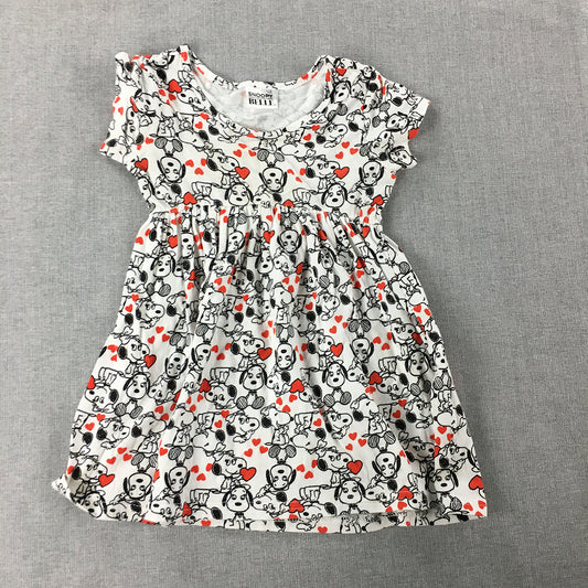 Snoopy Kids Girls Dress Size 1 - 2 Years White Belle Sister Peanuts Baby Toddler