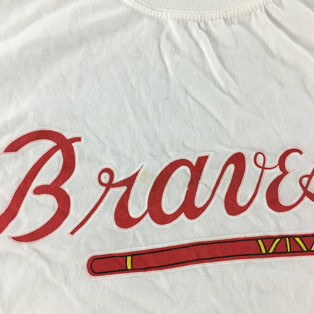 Atlanta Braves Mens T-Shirt Size XS White MLB Baseball Logo Tee