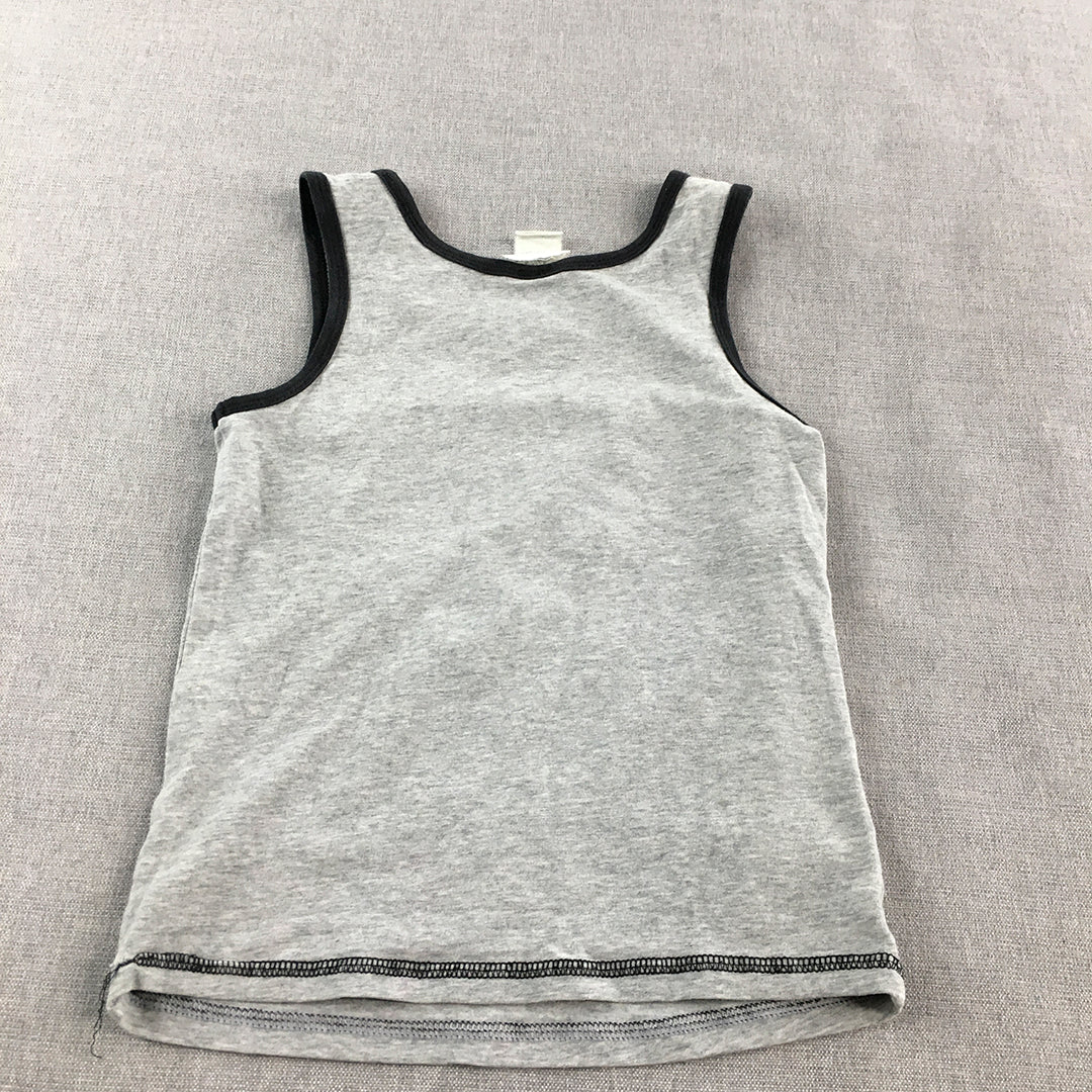 Paw Patrol Kids Boys Tank Top Size 4 - 6 Years Grey Sleeveless Shirt