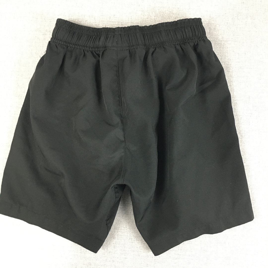 Umbro Kids Boys Shorts Size 8 Years Black Logo Elastic Waist Football Running