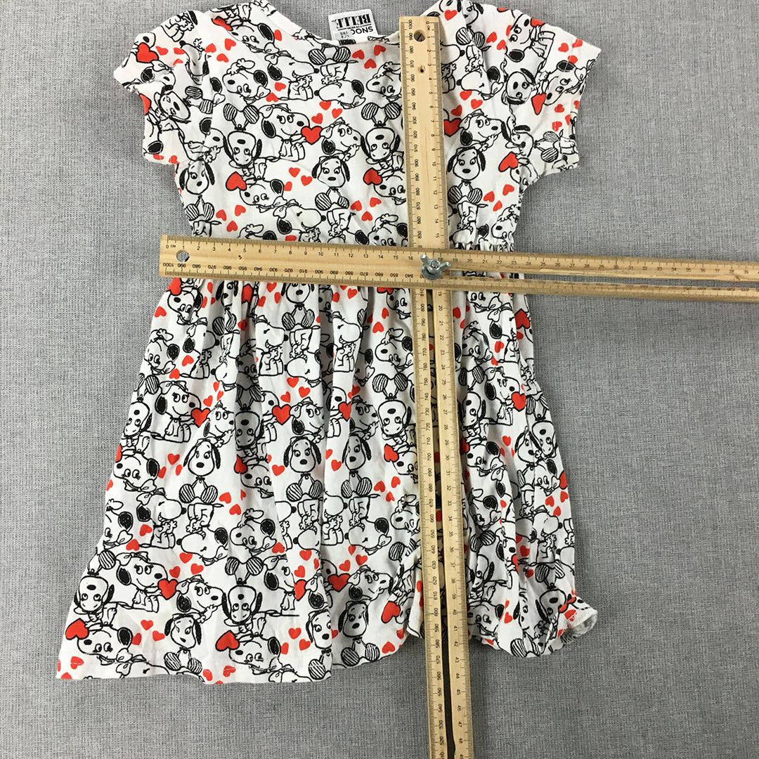 Snoopy Kids Girls Dress Size 1 - 2 Years White Belle Sister Peanuts Baby Toddler