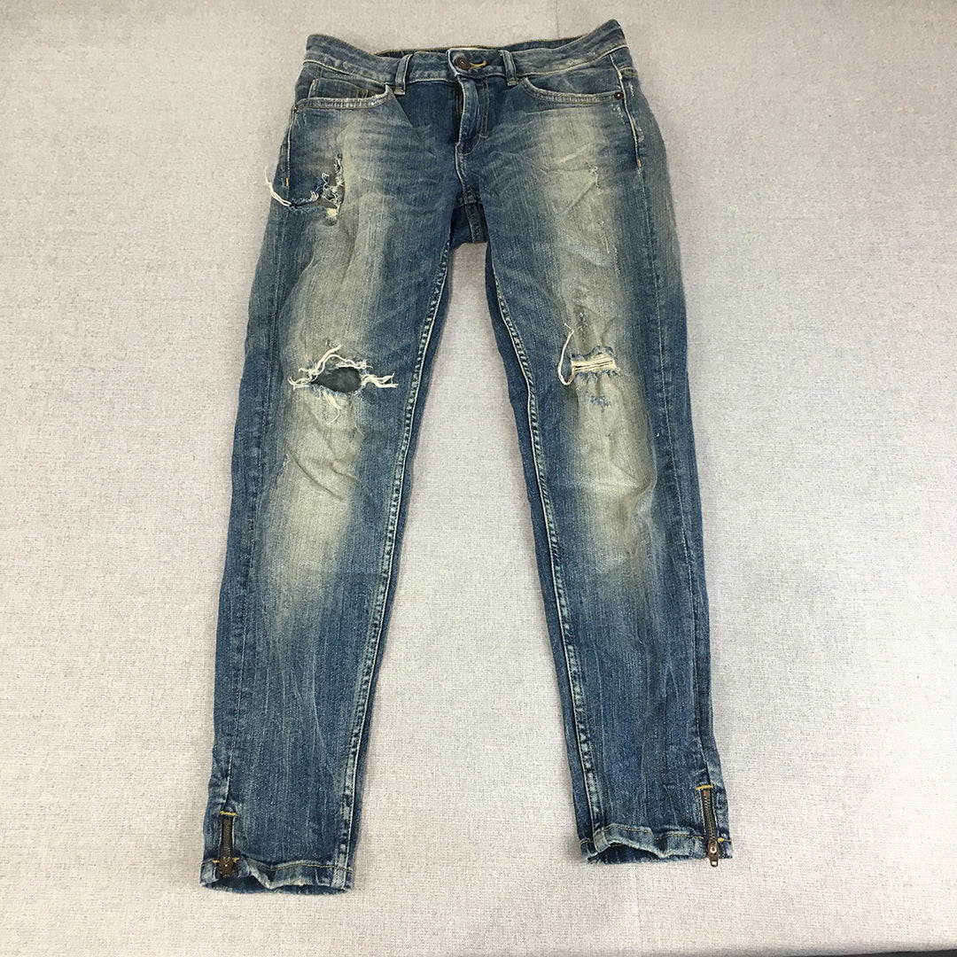 Zara Womens Skinny Jeans Size 6 (W27 x L27) Blue Light Wash Denim