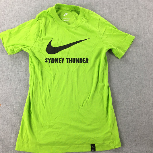 Nike Sydney Thunder Kids Boys T-Shirt Youth Size M Green T20 Big Bash League