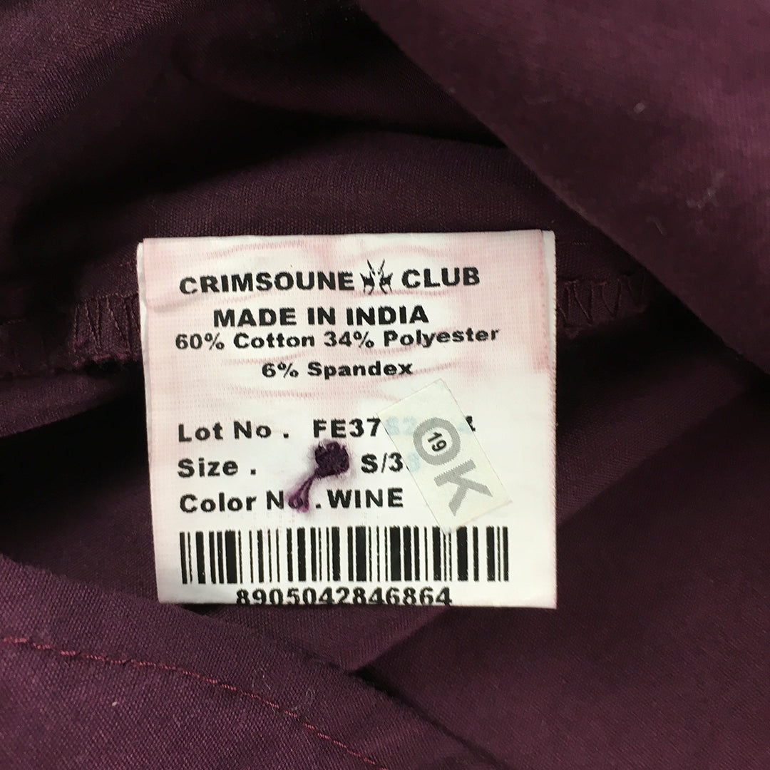 Crimsoune Club Womens Shirt Size M Purple 3/4 Length Sleeves Button-Up