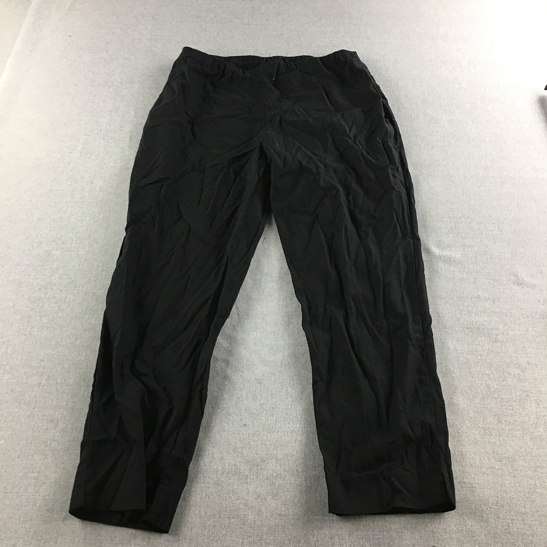 Taking Shape Womens Pants Size 12 Black Stretch Fabric