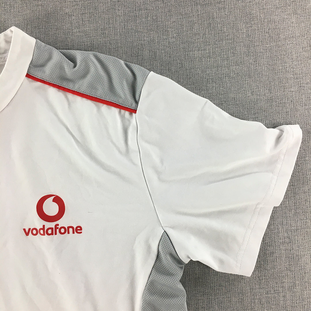 Vodafone Mens T-Shirt Size S White 5g Network Employee Logo Uniform