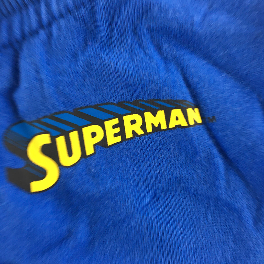 Superman Kids Boys T-Shirt Size 3 Toddler Blue Logo DC Comics Superhero