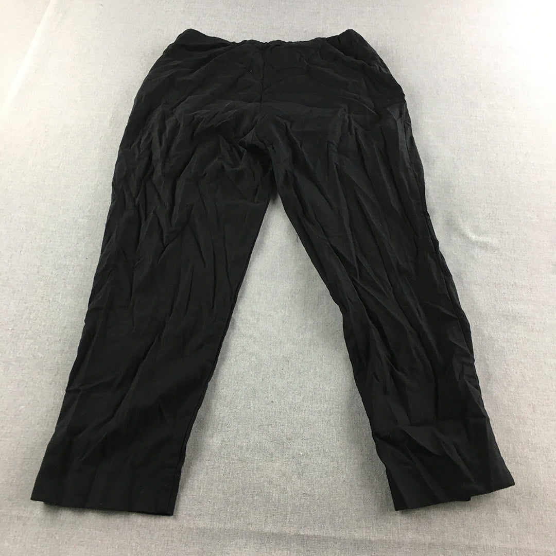 Taking Shape Womens Pants Size 12 Black Stretch Fabric