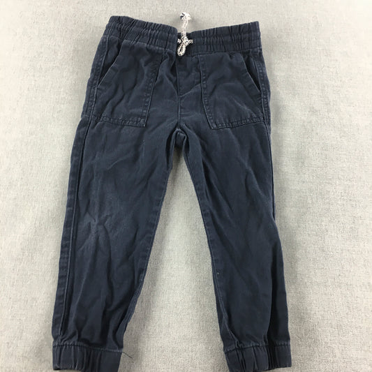 H&M Kids Boys Jogger Pants Size 2 - 3 Years Toddler Drawstring Pockets Blue