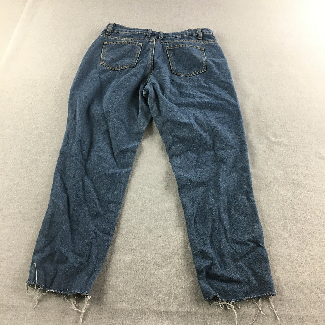 Boohoo Womens Jeans Size 10 Petite Blue Denim Pockets