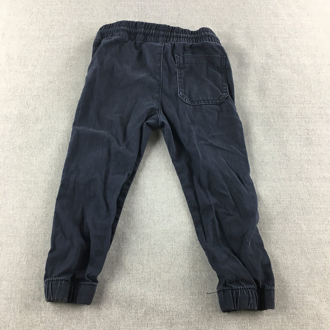 H&M Kids Boys Jogger Pants Size 2 - 3 Years Toddler Drawstring Pockets Blue