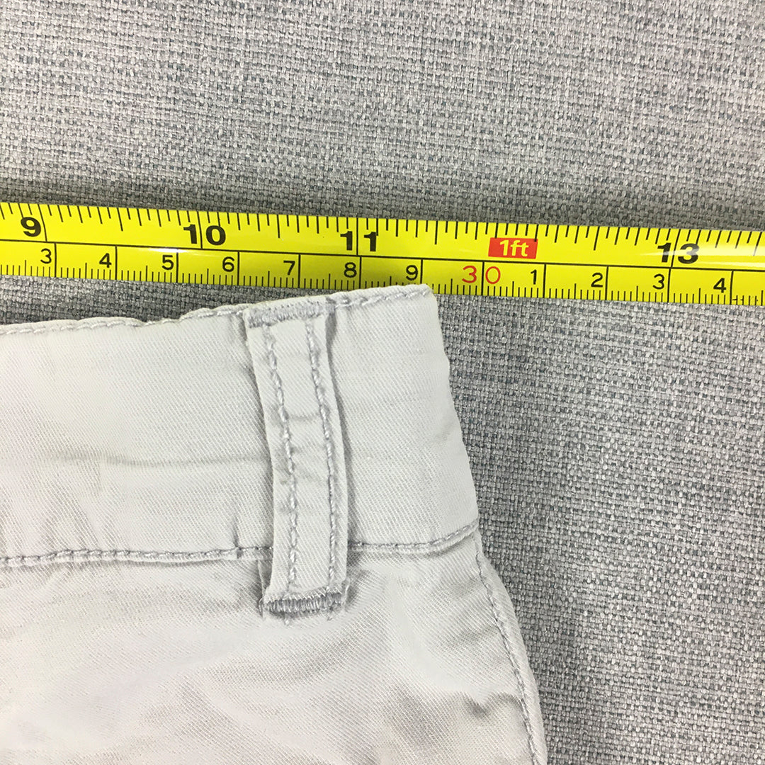 Country Road Kids Boys Chino Shorts Size 8 Grey Pockets