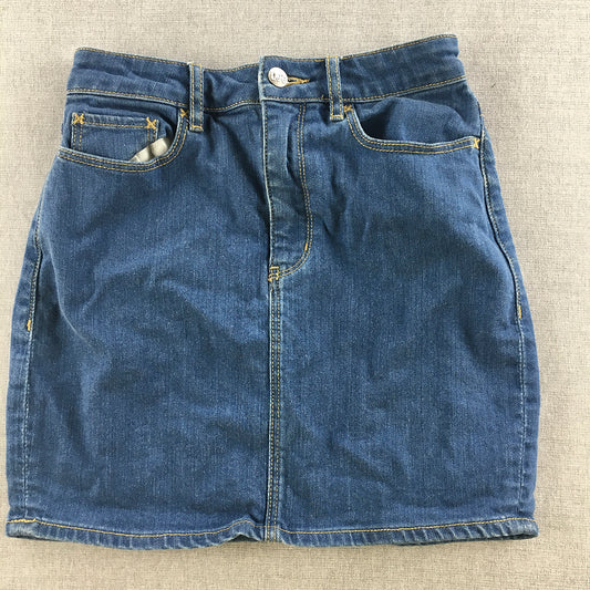 Lee Womens Denim Mini Skirt Size 8 Blue Straight