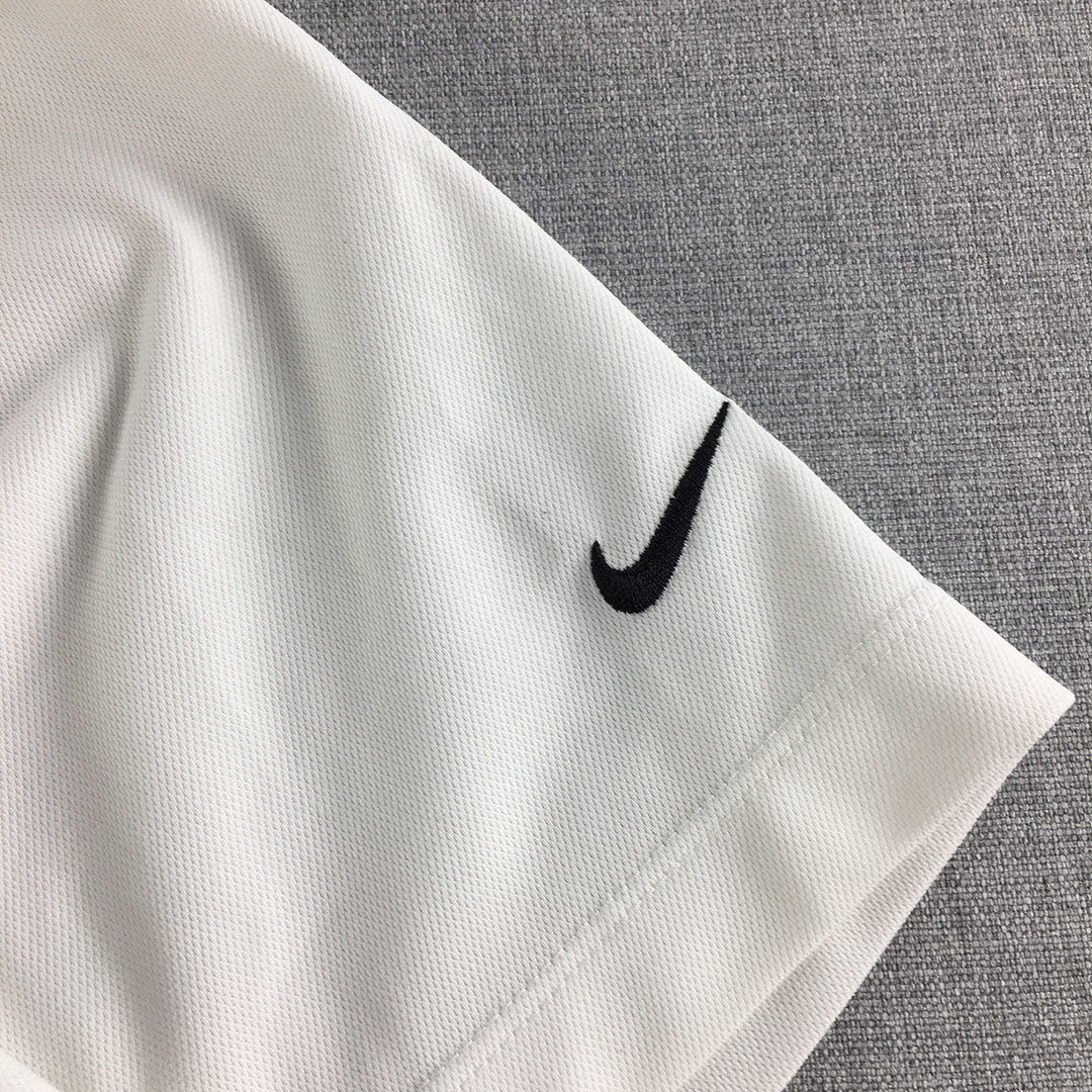 Nike Golf Mens Shirt Size S White Embroidered Logo Collared Club Polo Rugby