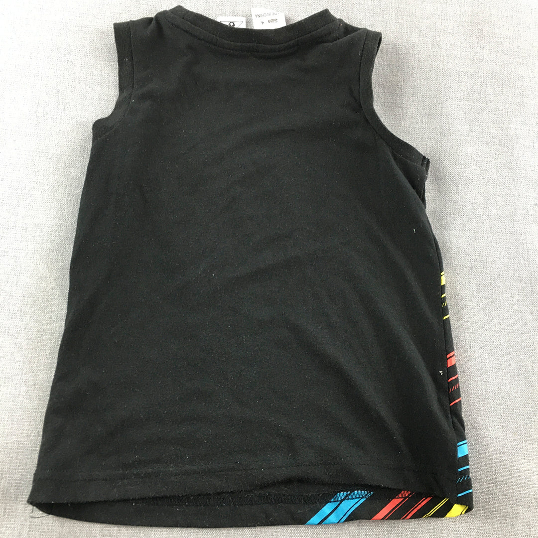 Cars 3 Kids Boys Tank Top Size 4 Years Black Dinsey Sleeveless Shirt