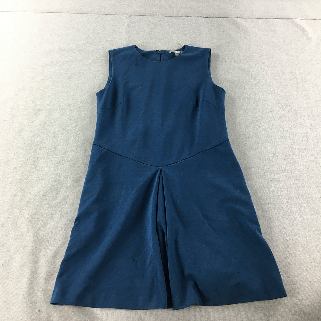 Uniqlo Womens Mini Dress Size M Blue A-Line Sleeveless