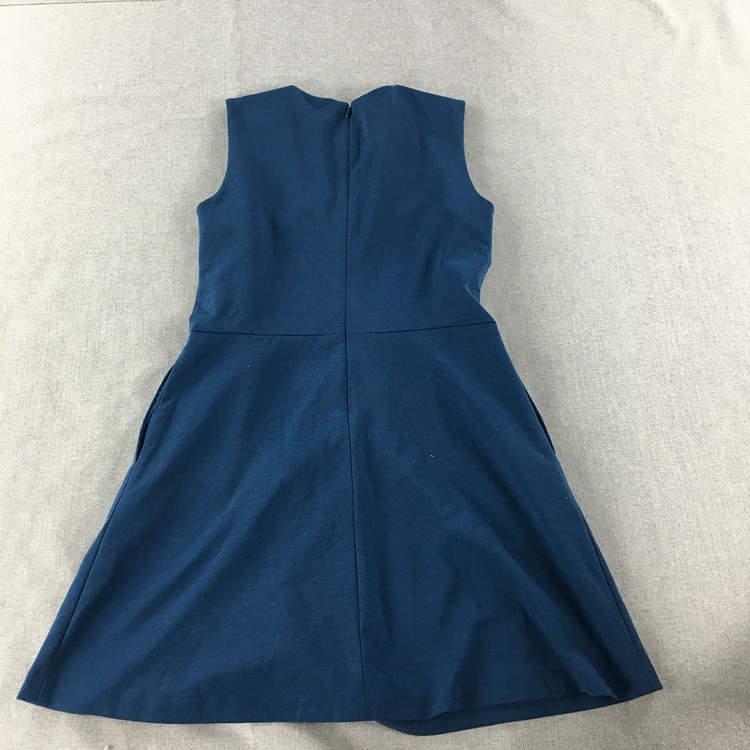 Uniqlo Womens Mini Dress Size M Blue A-Line Sleeveless