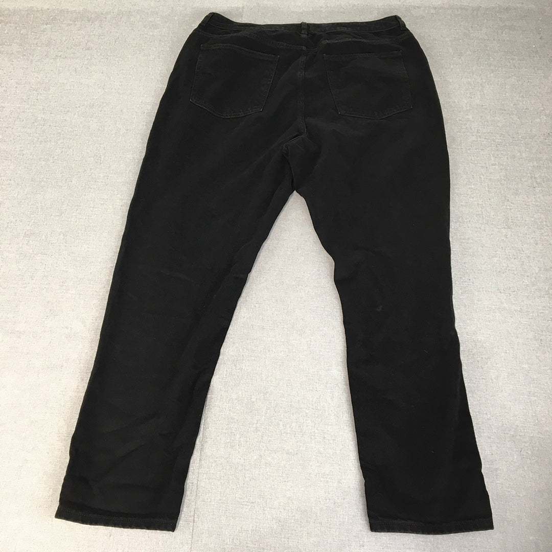 Primark Womens Jeans Size 18 UK Black Distressed Denim