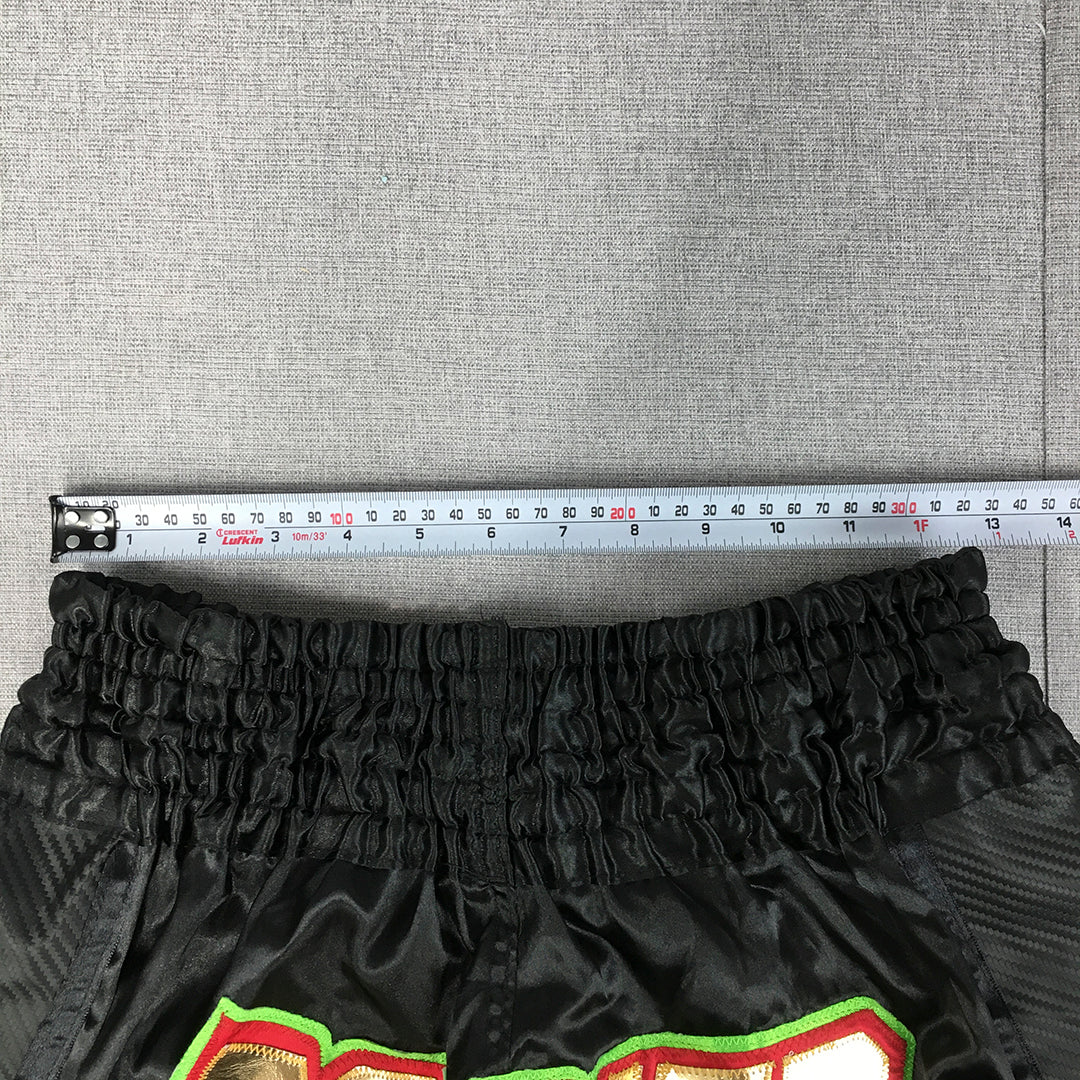 Full Force Mens Kick Boxing Shorts Size M Black Australia Mauy Thai Fight